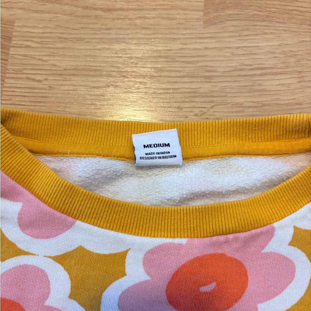 Bright Floral Pullover by Lucy & Yak in Mustard, Coral & Pink - Picture 3 of 3
